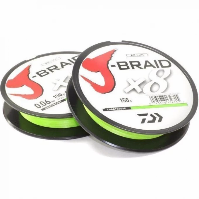 Шнур DAIWA J-Braid X8 0,06мм 150м chartreuse 12750-006RU Шнур DAIWA J-Braid X8 0,06мм 150м chartreuse 12750-006RU